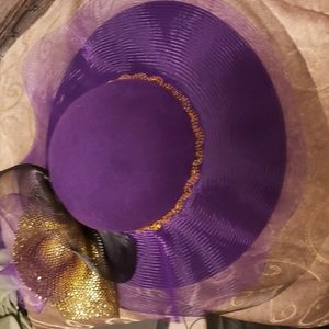 Purple and gold fancy hat